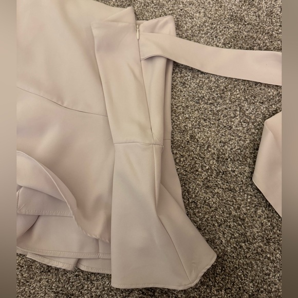 Cream Zara Mini Skort w/ Tie Detail - Picture 4 of 6